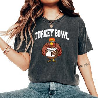 Turkey Bowl Thanksgiving Football Game Women's Oversized Comfort T-Shirt | Mazezy
