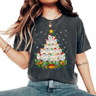 Ugly Christmas Sweater Day Sheep Christmas Tree Women's Oversized Comfort T-Shirt - Seseable