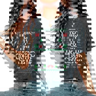 This Is My Ugly Sweater Christmas Women's Oversized Comfort T-Shirt | Mazezy