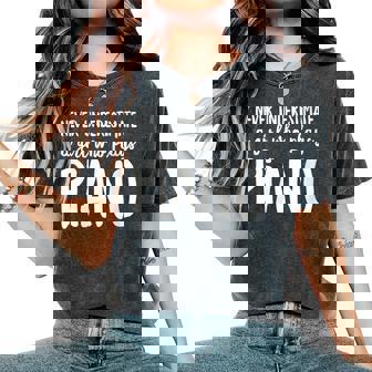 Never Underestimate A Girl Who Plays Piano Player Women's Oversized Comfort T-Shirt - Seseable