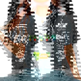 Never Underestimate A Woman Who Loves Plants April For Plant Women's Oversized Comfort T-Shirt | Mazezy