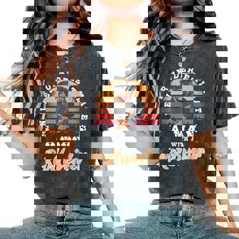 Never Underestimate A Woman With A Rottweiler Women's Oversized Comfort T-Shirt - Monsterry