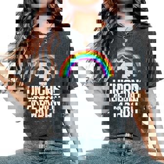 Unicorns Are Born In March Birthday Rainbow Girls Women's Oversized Comfort T-Shirt | Mazezy