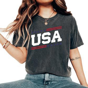 Usa 4Th Of July United States America American Men Women Women's Oversized Graphic Print Comfort T-shirt - Monsterry CA