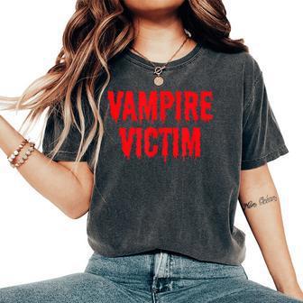 Vampire Victim Halloween Costume Lazy Disguise Halloween Costume Women's Oversized Comfort T-Shirt | Mazezy