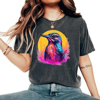 Vaporwave Aesthetic Eastern Meadowlark Women's Oversized Comfort T-Shirt | Mazezy