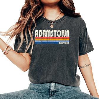 Vintage Retro 70S 80S Style Hometown Of Adamstown Md Women's Oversized Comfort T-Shirt | Mazezy