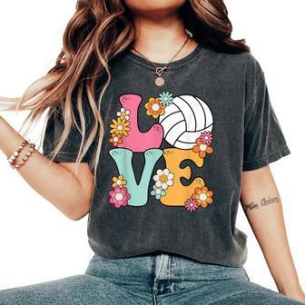 Volleyball Love Cute Volleyball Lover Ns Girls Women's Oversized Comfort T-Shirt | Mazezy