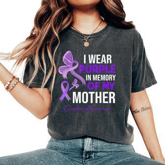 I Wear Purple In Memory Of My Mother Overdose Awareness Women's Oversized Comfort T-Shirt | Mazezy
