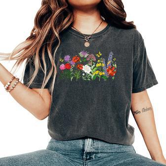 Wildflower Summer Flowers Blooming Floral Graphic Women's Oversized Comfort T-Shirt - Seseable
