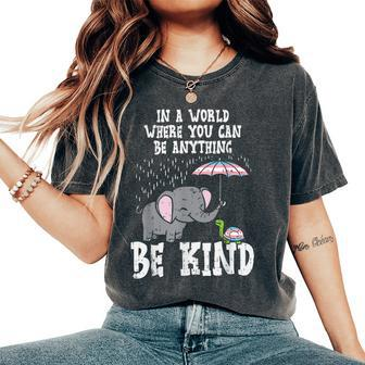 World Be Kind Elephant Trans Turtle Transgender Lgbt Women's Oversized Comfort T-shirt | Mazezy AU