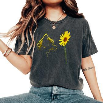 Yorkipoo Sunflower Women's Oversized Comfort T-shirt | Mazezy