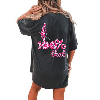 100 That Leopard Pink Sickle Cell Warriors Mom Women's Oversized Comfort T-Shirt Back Print | Mazezy
