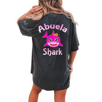 Abuela Shark Funny Spanish Gift For Grandma Gift For Women Women's Oversized Graphic Back Print Comfort T-shirt - Thegiftio UK