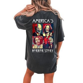 America's Horror Story Horror Women's Oversized Comfort T-shirt Back Print | Mazezy