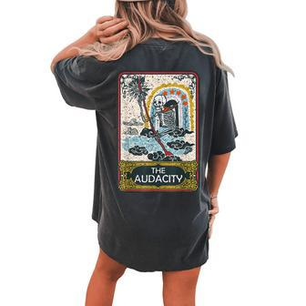 The Audacity Tarot Card Reading Witch Aesthetic Halloween Reading s Women's Oversized Comfort T-shirt Back Print | Mazezy
