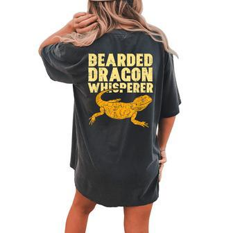 Bearded Dragon Whisperer Reptile Leopard Gecko Iguana Lover Women's Oversized Comfort T-Shirt Back Print | Mazezy