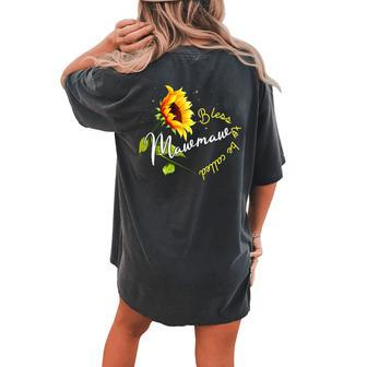 Blessed To Be Called Mawmaw Sunflower Lovers Grandma Women's Oversized Comfort T-Shirt Back Print | Mazezy