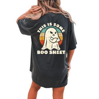 This Is Some Boo Sheet Halloween Costumes Women's Oversized Comfort T-shirt Back Print - Monsterry DE