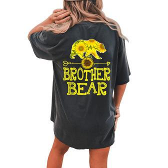 Brother Bear Sunflower Mother Father Women's Oversized Comfort T-Shirt Back Print | Mazezy