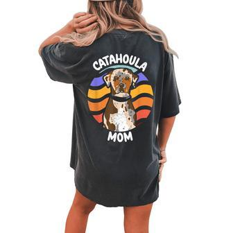 Catahoula Mom Louisiana Catahoula Leopard Dog Women's Oversized Comfort T-Shirt Back Print | Mazezy