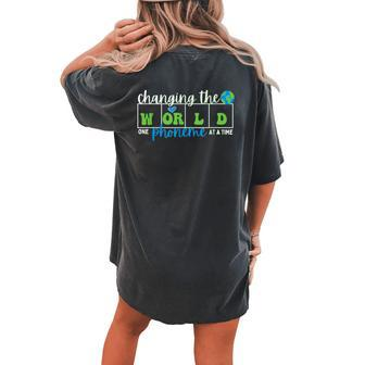 Changing The World One Phoneme At A Time Teacher Women's Oversized Comfort T-shirt Back Print - Monsterry UK