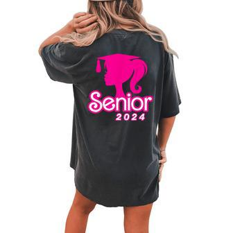 Class Of 2024 Senior Pink Seniors 2024 Girls Women's Oversized Comfort T-shirt Back Print - Monsterry UK