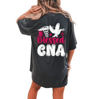 Cna Nurse Certified Nursing Assistant Faith Christian Women's Oversized Comfort T-shirt Back Print | Mazezy