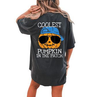 Coolest Pumpkin In The Patch Halloween Boys Girls Ns Women's Oversized Comfort T-shirt Back Print - Seseable