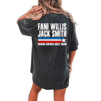 Fani Willis Jack Smith For President 2024 Retro Women's Oversized Comfort T-shirt Back Print | Mazezy