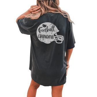 Football Grandma Fun Supportive American Football Grandma Women's Oversized Comfort T-shirt Back Print | Mazezy DE
