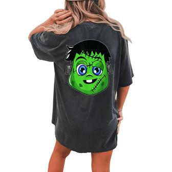 This Is My Halloween Costume Frankenstein Horror Movie Halloween Costume Women's Oversized Comfort T-shirt Back Print | Mazezy