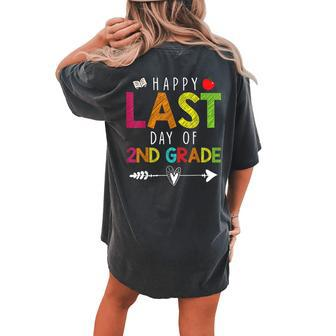 Happy Last Day Of 2Nd Grade Teacher Students Women's Oversized Comfort T-Shirt Back Print | Mazezy