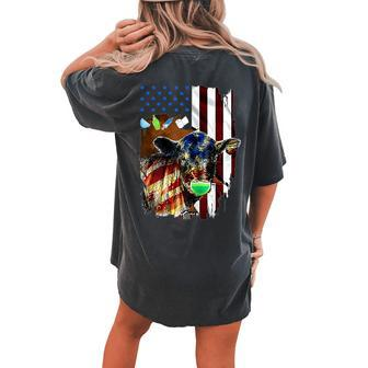 Heifer Flag Graphic Plus Size For Womens Women's Oversized Comfort T-Shirt Back Print | Mazezy