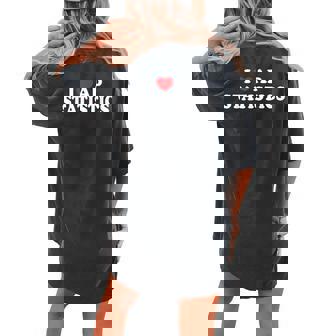 I Love Ap Statistics I Heart Ap Statistics Teacher Student Women's Oversized Graphic Back Print Comfort T-shirt - Thegiftio