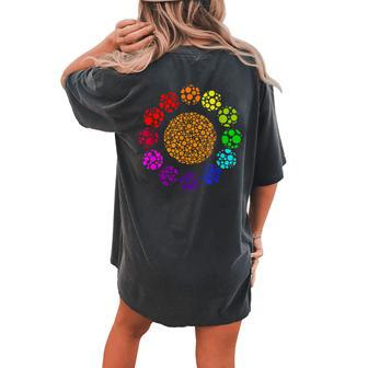International Dot Day Rainbow Polka Dot September 15Th Women's Oversized Comfort T-shirt Back Print - Seseable