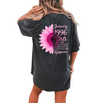 January Girls 1996 Birthday 25 Years Old Made In 1996 Women's Oversized Comfort T-Shirt Back Print | Mazezy