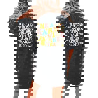 Me And Karma Vibe Like That Cat Moon At-Midnight Groovy Women's Oversized Comfort T-shirt Back Print - Thegiftio