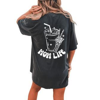 May Your Coffee Be Stronger Than Your Sons Attitude Women's Oversized Graphic Back Print Comfort T-shirt - Monsterry UK