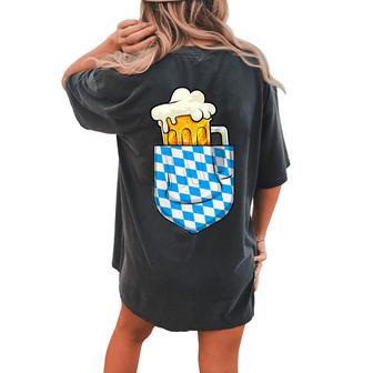 Oktoberfest Pocket Bavarian Beer Prost German German Women's Oversized Comfort T-shirt Back Print - Thegiftio UK