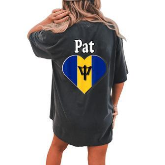 Pat Womens Barbados Women's Oversized Graphic Back Print Comfort T-shirt - Monsterry