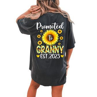 Promoted To Granny Est2023 Pregnancy Announcement Women's Oversized Comfort T-Shirt Back Print | Mazezy