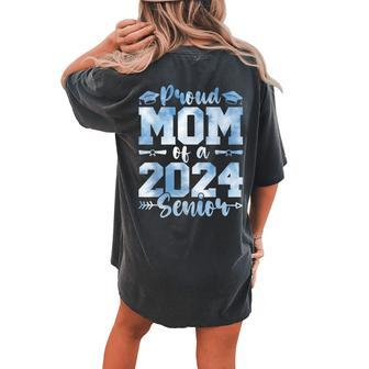 Proud Mom Class Of 2024 Senior Graduate 2024 Senior 24 Women's Oversized Comfort T-Shirt Back Print | Mazezy