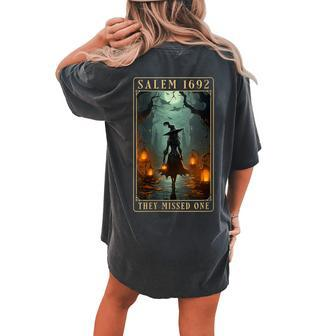 Salem 1692 They Missed One Halloween Witch Trials Women's Oversized Comfort T-shirt Back Print - Thegiftio