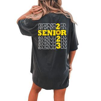 Senior Class Of 2023 Sunflower Graduation Seniors 23 Women's Oversized Comfort T-Shirt Back Print | Mazezy