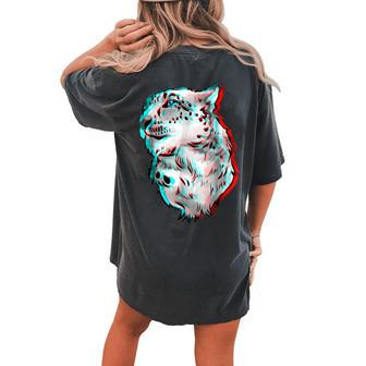Snow Leopard Leopard T For Men Women's Oversized Comfort T-Shirt Back Print | Mazezy