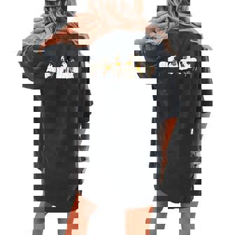 Spooky Horse Lover Pumpkin Ghost Horse Halloween Costume Women's Oversized Comfort T-shirt Back Print | Mazezy