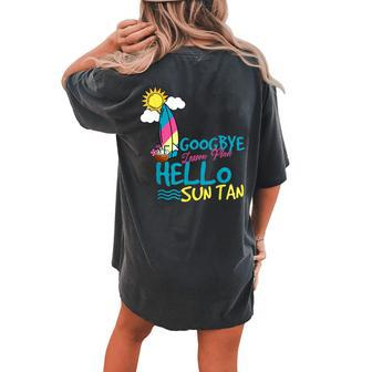 Summer Vacation Teacher End School Year Last Day Of School Women's Oversized Comfort T-Shirt Back Print | Mazezy