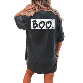 Vintage Boo Lazy Halloween Costumes For And Women's Oversized Comfort T-shirt Back Print | Mazezy