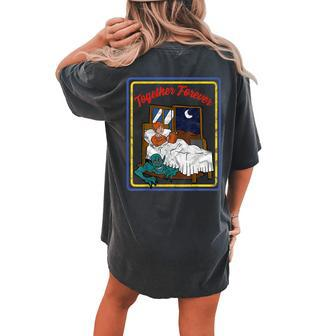 Vintage Horror Together Forever Vintage Child Game Horror Horror Women's Oversized Comfort T-shirt Back Print | Mazezy